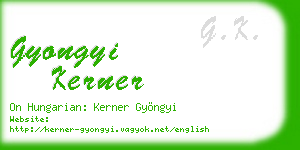 gyongyi kerner business card