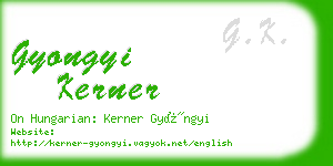 gyongyi kerner business card